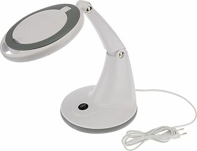 REXANT 31-0245 Лупа настольная 3D с подсветкой 30 SMD LED, ø100мм, белая REXANT
