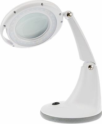 REXANT 31-0245 Лупа настольная 3D с подсветкой 30 SMD LED, ø100мм, белая REXANT