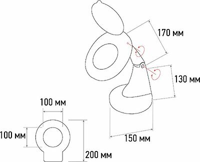REXANT 31-0245 Лупа настольная 3D с подсветкой 30 SMD LED, ø100мм, белая REXANT