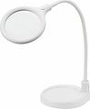 REXANT 31-0247 Лупа настольная 3D с подсветкой 30 SMD LED, подставка+прищепка, ø95мм, белая REXANT