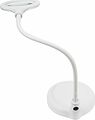 REXANT 31-0247 Лупа настольная 3D с подсветкой 30 SMD LED, подставка+прищепка, ø95мм, белая REXANT