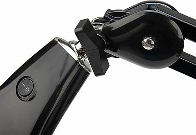 REXANT 31-0406 Лупа на струбцине круглая 5D с подсветкой 56 SMD LED, ø127мм, черная REXANT