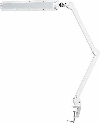 REXANT 31-0408 Лампа настольная бестеневая, струбцина, ECO light, 90 SMD LED, сенсорный диммер, белая REXANT