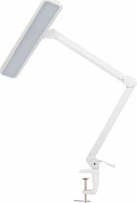 REXANT 31-0410 Лампа настольная бестеневая, струбцина, ECO light, 324 SMD LED, диммер, теплый/холодный свет, белая REXANT