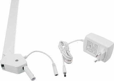 REXANT 31-0410 Лампа настольная бестеневая, струбцина, ECO light, 324 SMD LED, диммер, теплый/холодный свет, белая REXANT