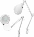 REXANT 31-0503 Лупа на струбцине круглая 5D с подсветкой 84 SMD LED, ø178мм, белая REXANT