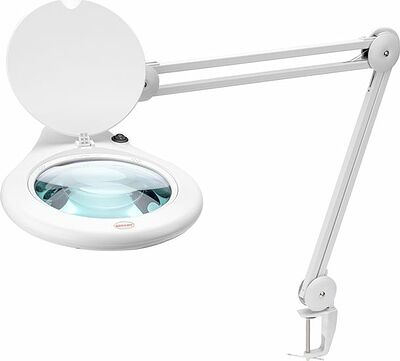 REXANT 31-0503 Лупа на струбцине круглая 5D с подсветкой 84 SMD LED, ø178мм, белая REXANT