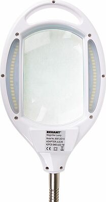 REXANT 31-0512 Лупа напольная 3D с подсветкой 42 SMD LED, 174х108мм, белая REXANT