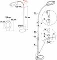 REXANT 31-0512 Лупа напольная 3D с подсветкой 42 SMD LED, 174х108мм, белая REXANT