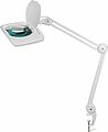 REXANT 31-0513 Лупа на струбцине квадратная 5D с подсветкой 60 SMD LED, сенсорный регулятор яркости, 190х157мм, белая REXANT