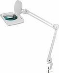 REXANT 31-0513 Лупа на струбцине квадратная 5D с подсветкой 60 SMD LED, сенсорный регулятор яркости, 190х157мм, белая REXANT