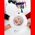 REXANT 31-0531 Лупа на струбцине круглая 3D с подсветкой 60 SMD LED, сенсорный регулятор яркости, ø127мм, белая REXANT