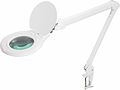 REXANT 31-0532 Лупа на струбцине круглая 5D с подсветкой 72 SMD, сенсорный регулятор яркости, ø152мм, белая REXANT