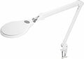 REXANT 31-0532 Лупа на струбцине круглая 5D с подсветкой 72 SMD, сенсорный регулятор яркости, ø152мм, белая REXANT