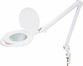 REXANT 31-0535 Лупа на струбцине круглая 5D с подсветкой 96 SMD LED, теплый и холодный свет, ø127мм, белая REXANT