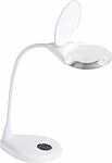 REXANT 31-0560 Лупа настольная 3D с подсветкой 3LED, сенсорная регулировка яркости, EXPERT, ø125мм, белая REXANT