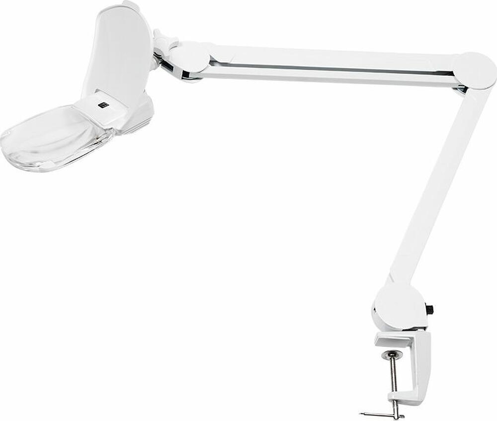 REXANT 31-0565 Лупа на струбцине квадратная 3D+20D с подсветкой 6LED, серия EXPERT, белая REXANT