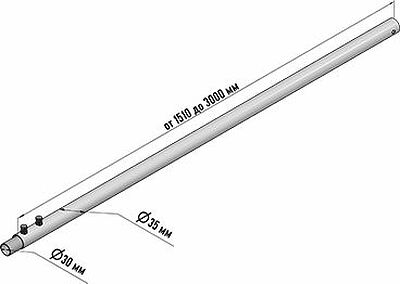 REXANT 34-0485 Мачта для антенн КРЫМ-3 телескопическая, 300см REXANT