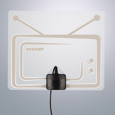 REXANT 34-0719 Антенна комнатная «Активная» с USB питанием, для цифрового телевидения DVB-T2, Ag-719 REXANT