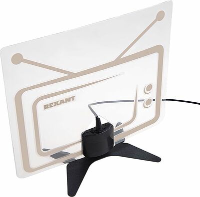REXANT 34-0719 Антенна комнатная «Активная» с USB питанием, для цифрового телевидения DVB-T2, Ag-719 REXANT