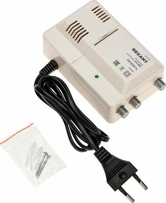 REXANT 34-0772 Антенный усилитель ТВ сигнала на 2 выхода, RX-200 REXANT