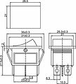 REXANT 36-2350-1 Переключатель клавишный 250В 15А (6с) ON-ON красный с подсветкой (1 шт/уп) REXANT
