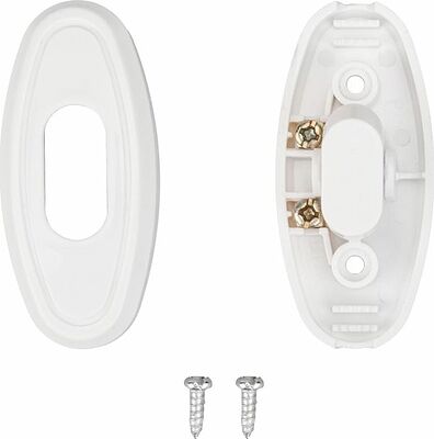 REXANT 36-3016 Выключатель-кнопка 250V 6А ON-OFF белый на электропровод (для настольной лампы / для бра) REXANT