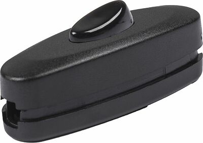 REXANT 36-3018 Выключатель-кнопка 250V 2А ON-OFF черный на электропровод (для настольной лампы) REXANT