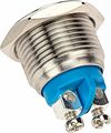 REXANT 36-3230 Кнопка антивандальная Ø16 Б/Фикс (2c винт) OFF-(ON) сфера (A16-A2) REXANT