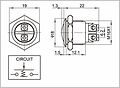 REXANT 36-3230 Кнопка антивандальная Ø16 Б/Фикс (2c винт) OFF-(ON) сфера (A16-A2) REXANT