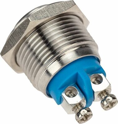 REXANT 36-3231 Кнопка антивандальная Ø16 Б/Фикс (2с винт) OFF-(ON) выпуклая (A16-A3) REXAN