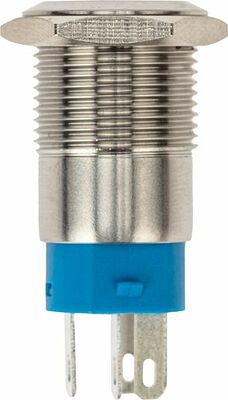 REXANT 36-3243 Кнопка антивандальная Ø16 250В Б/Фикс (5с) OFF-(ON) / ON-(OFF) плоская подсв/красная POWER (A-16-F5) REXANT