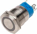 REXANT 36-3440 Кнопка антивандальная Ø19 250В Фикс (5с) ON-OFF/OFF-ON подсв/красная REXANT