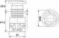 REXANT 36-3553 Выключатель-кнопка 10А Ø22 красная Аварийная остановка (Y090-11ZS) REXANT