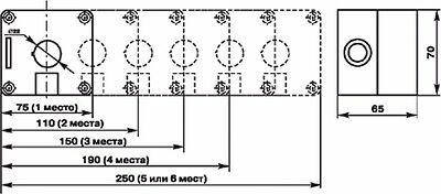 REXANT 36-9221 Корпус пластиковый КП 1 кнопка 22 мм