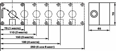 REXANT 36-9223 Корпус пластиковый КП 3 кнопки 22 мм