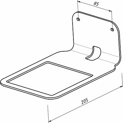 REXANT 38-0623 Кронштейн для Яндекс Станции, настенный, серый REXANT