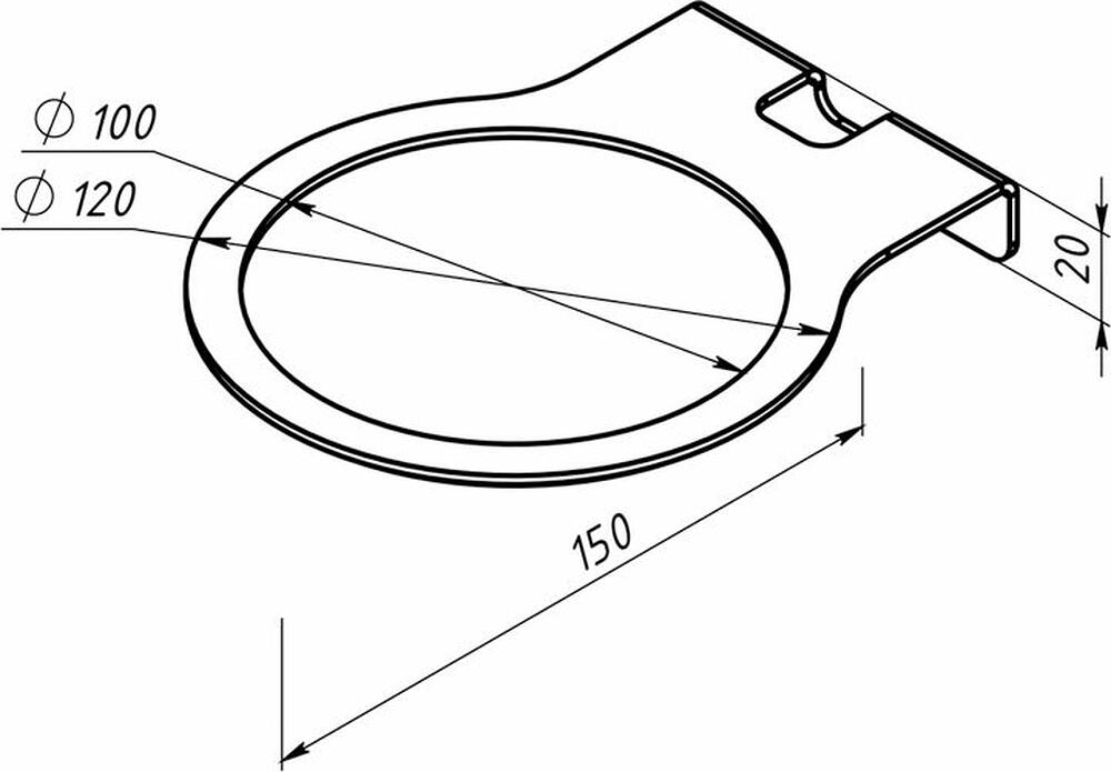 REXANT 38-0632 Кронштейн для колонок, настенный, черный REXANT