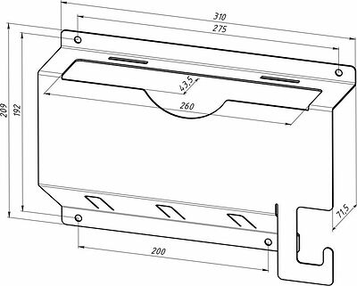 REXANT 38-0658 Держатель для угловых шлифмашинок до 230мм, настенный, с крючками, черный REXANT