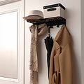 REXANT 38-0691 Полка для хранения одежды в стиле лофт, настенная, черная REXANT