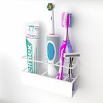 REXANT 38-0704 Держатель для хранения зубных щеток и аксессуаров для ванны, белый REXANT