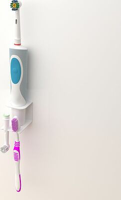 REXANT 38-0716 Держатель для хранения электрических зубных щеток и насадок, монтаж без сверления, белый REXANT