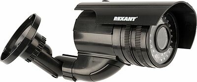 REXANT 45-0250 Муляж камеры уличный, цилиндрический, черный REXANT