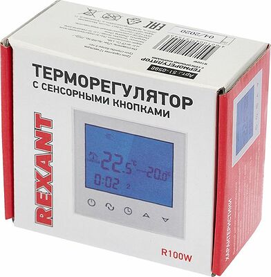REXANT 51-0588 Терморегулятор цифровой R100W сенсорный, програмируемый, белый REXANT 