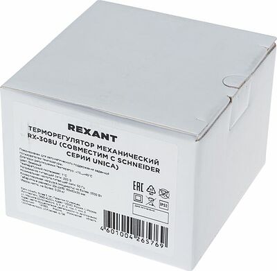 REXANT 51-0824 Терморегулятор механический RX-308U, совместим с Schneider серии Unica, бежевый REXANT