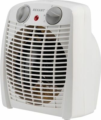 REXANT 60-0033 Тепловентилятор электрический настольный 2кВт со спиральным нагревательным элементом, белый REXANT