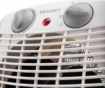 REXANT 60-0033 Тепловентилятор электрический настольный 2кВт со спиральным нагревательным элементом, белый REXANT