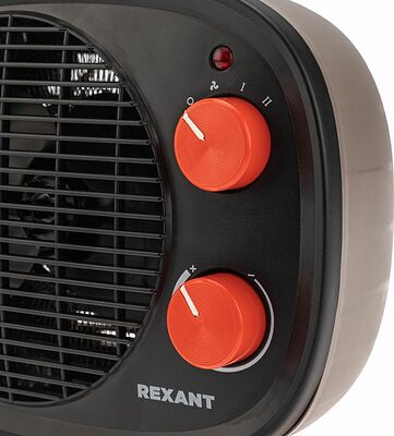 REXANT 60-0034 Тепловентилятор электрический настольный 2кВт со спиральным нагревательным элементом, черный REXANT