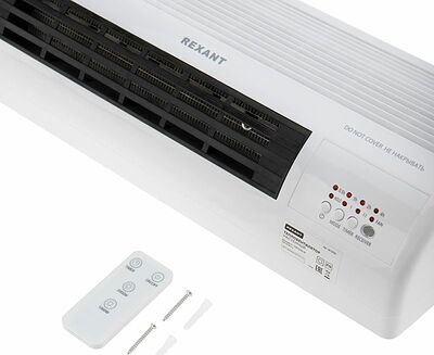 REXANT 60-0035 Тепловентилятор электрический настенный PTC 2кВт, белый REXANT