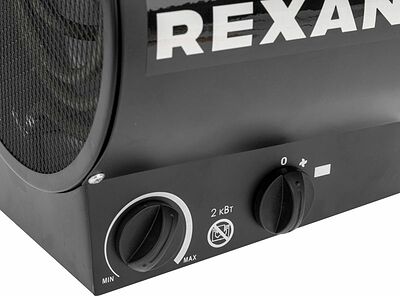 REXANT 60-0036 Пушка тепловая электрическая, круглая, прямоугольная подставка, ТЭН, 2кВт REXANT